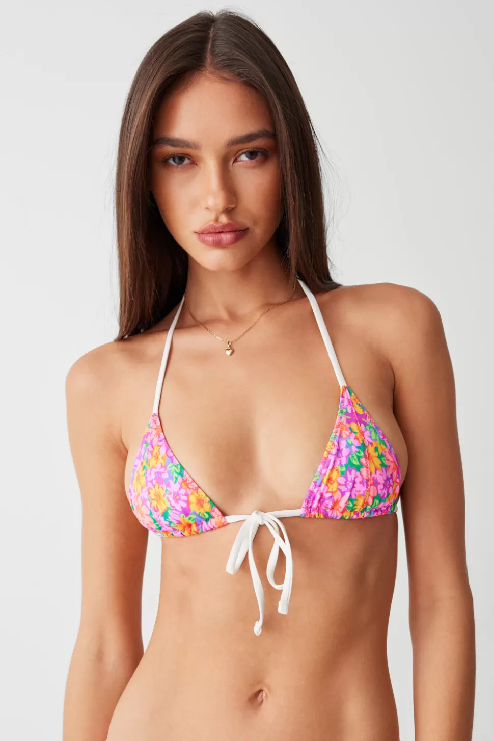 Frankies Bikinis Tops | Bikinis>Coastal Micro Triangle Bikini Top Daisy Pond