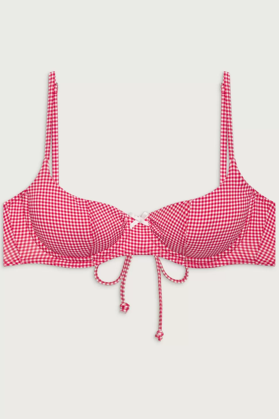 Frankies Bikinis Tops | Bikinis>Cola Underwire Balconette Bikini Top Ladybug Gingham