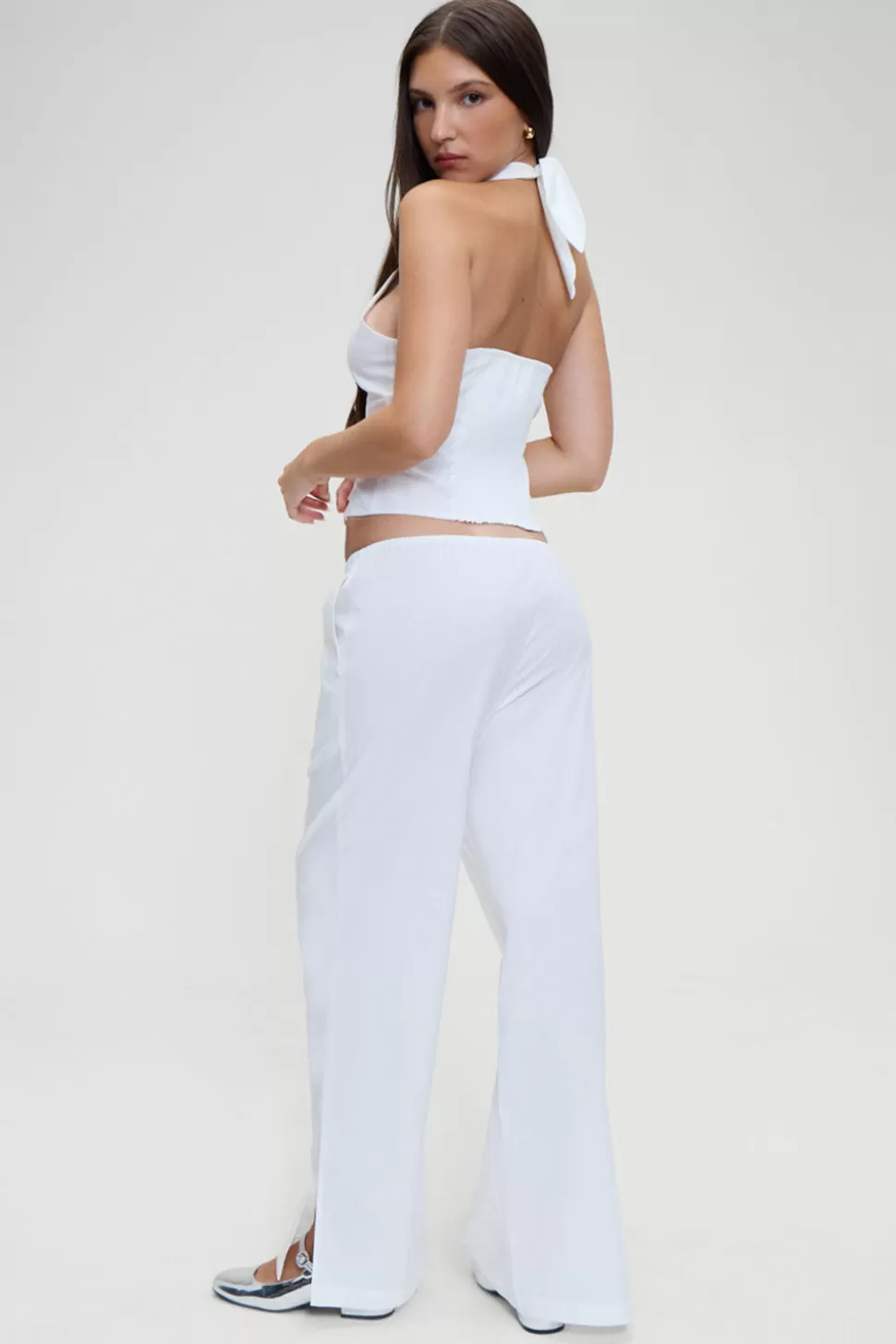 Frankies Bikinis Bottoms | Matching Sets>Daisy Low Rise Pant White