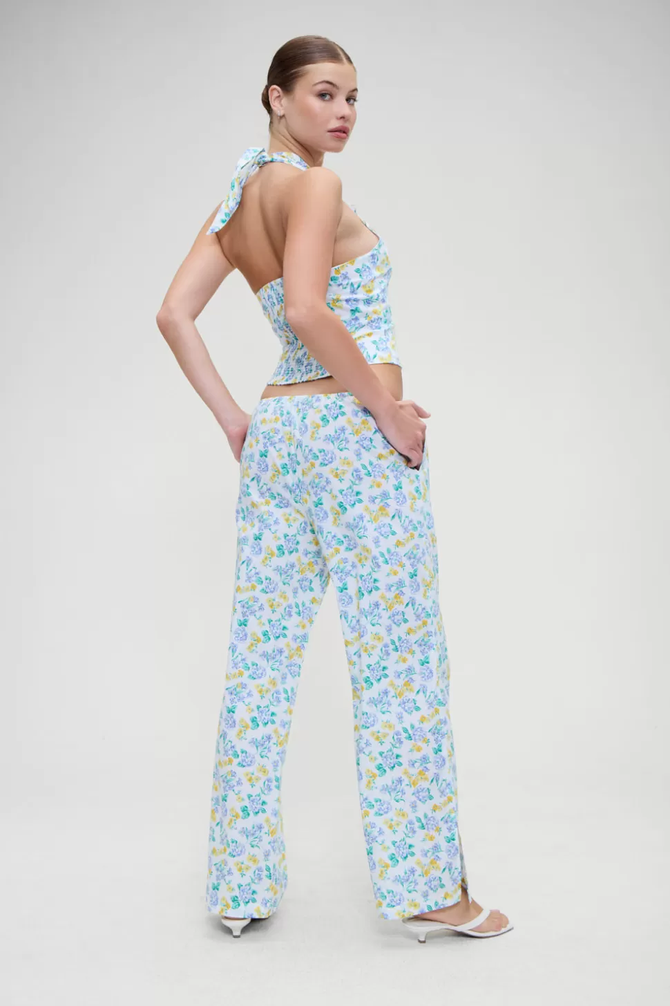 Frankies Bikinis Bottoms | Matching Sets>Daisy Low Rise Pant Coastal Floral