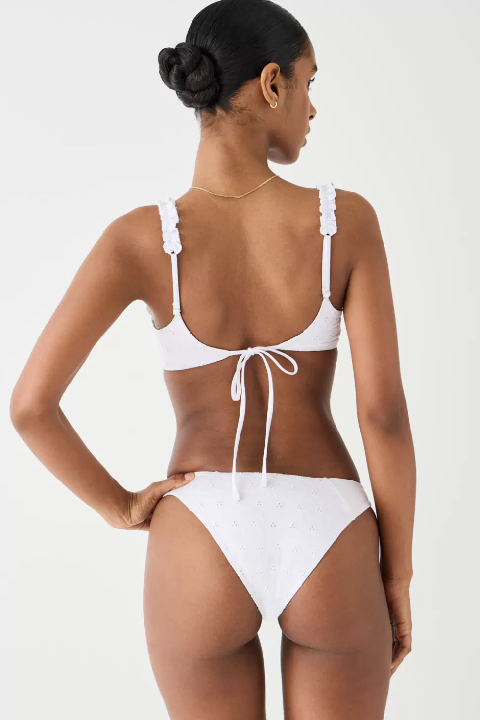 Frankies Bikinis Bottoms | Bikinis>Dove Classic Eyelet Bikini Bottom Angel