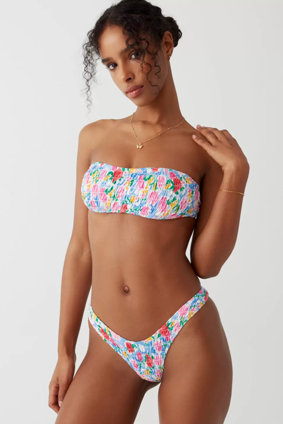 Frankies Bikinis Bottoms | Bikinis>Full Moon Micro Bikini Bottom Painted Petals