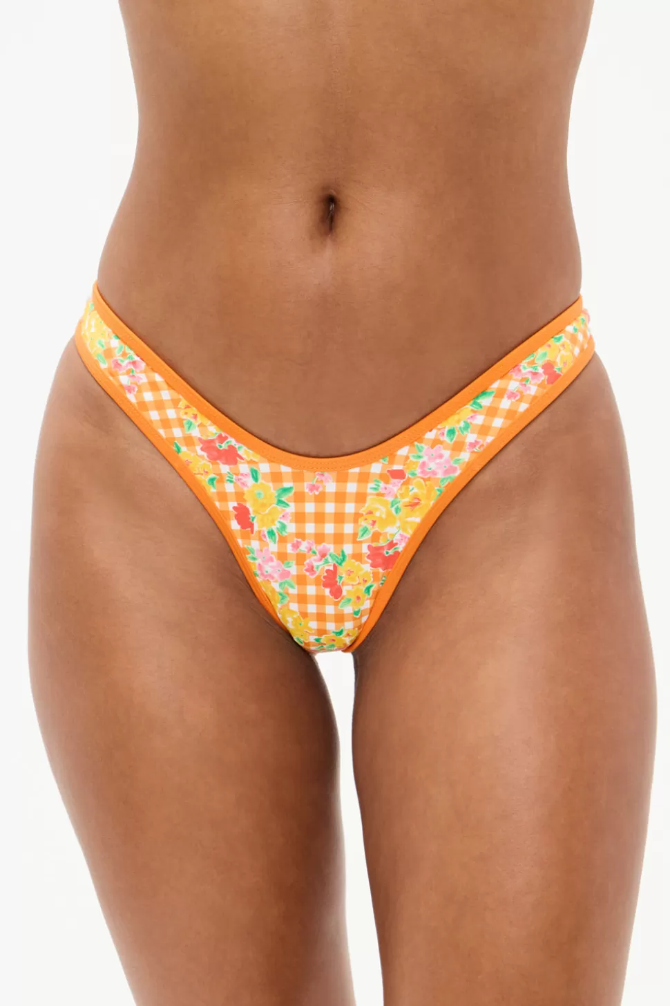 Frankies Bikinis Bottoms | Bikinis>Full Moon Micro Bikini Bottom Marigold Gingham