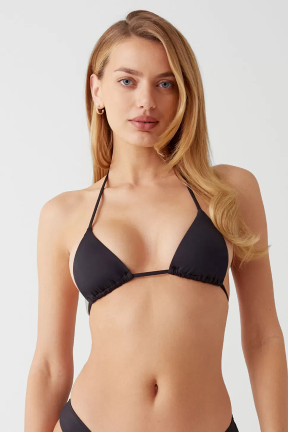 Frankies Bikinis Tops | Bikinis>Nick String Triangle Bikini Top Black