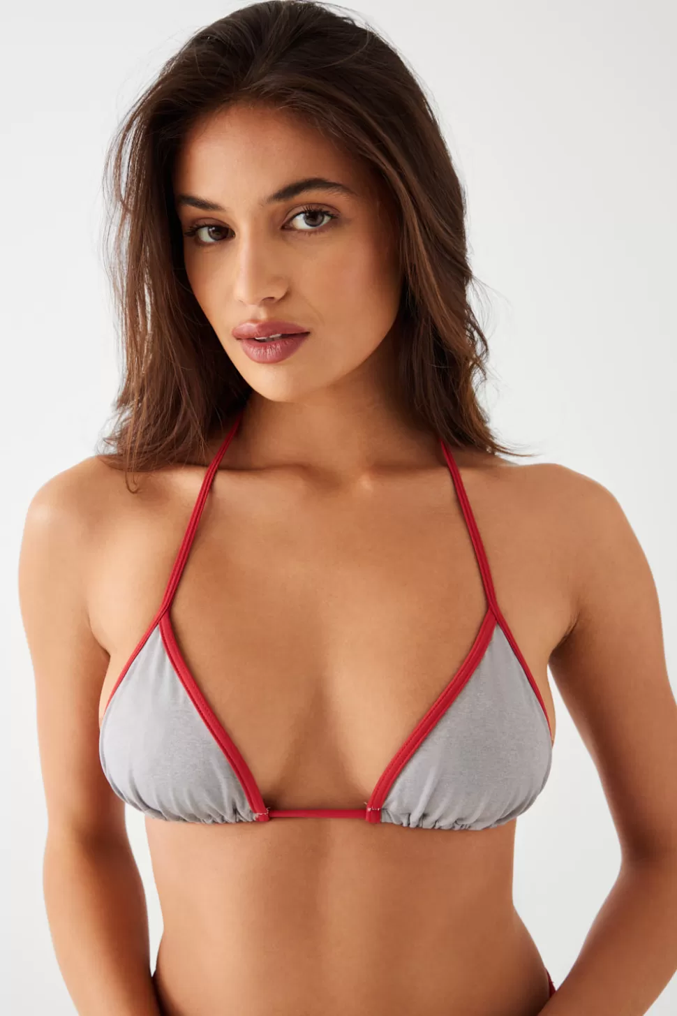 Frankies Bikinis Tops | Bikinis>Nick Triangle Halter Bikini Top Cherry Mint