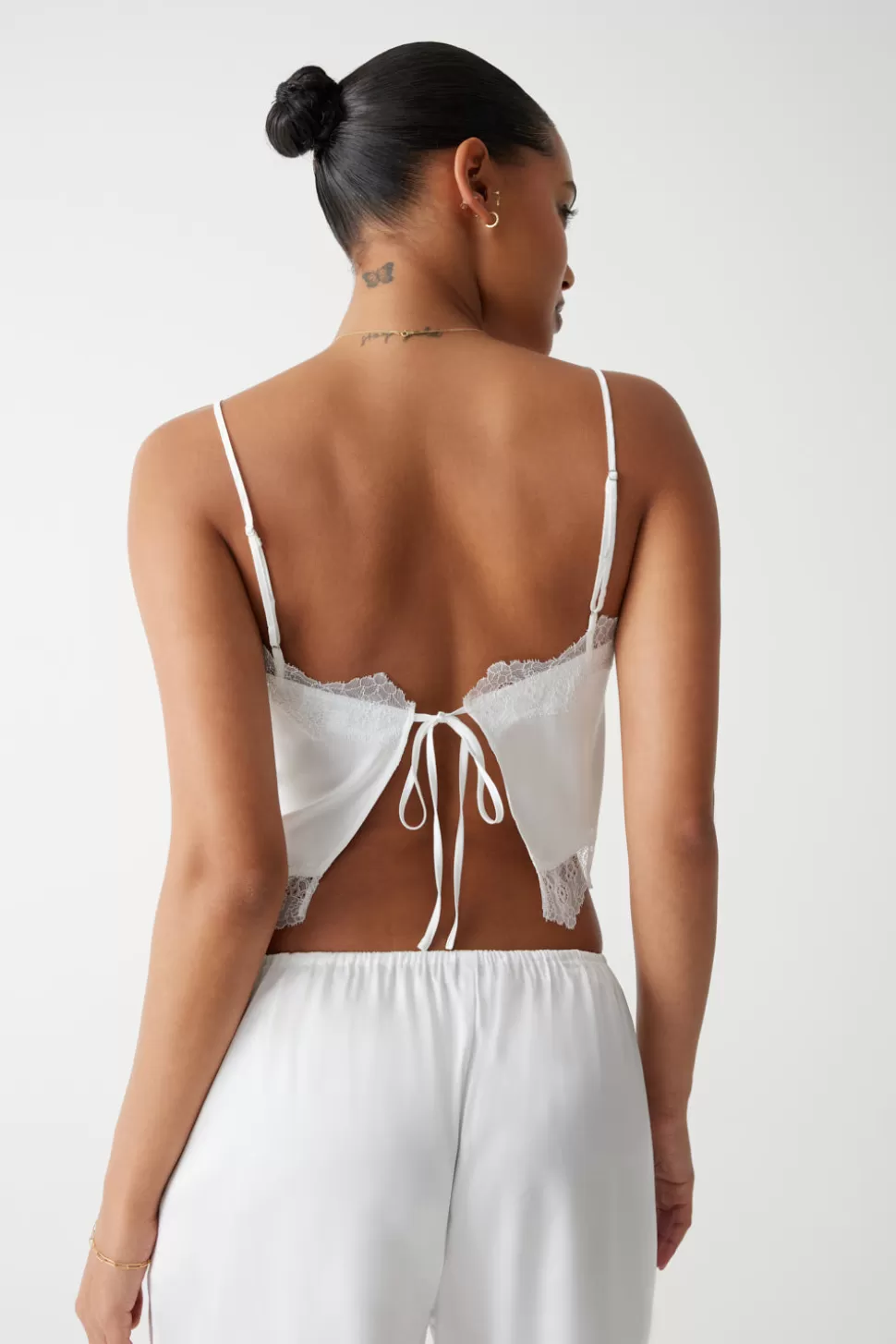 Frankies Bikinis Tops>Snuggle Satin Camisole White