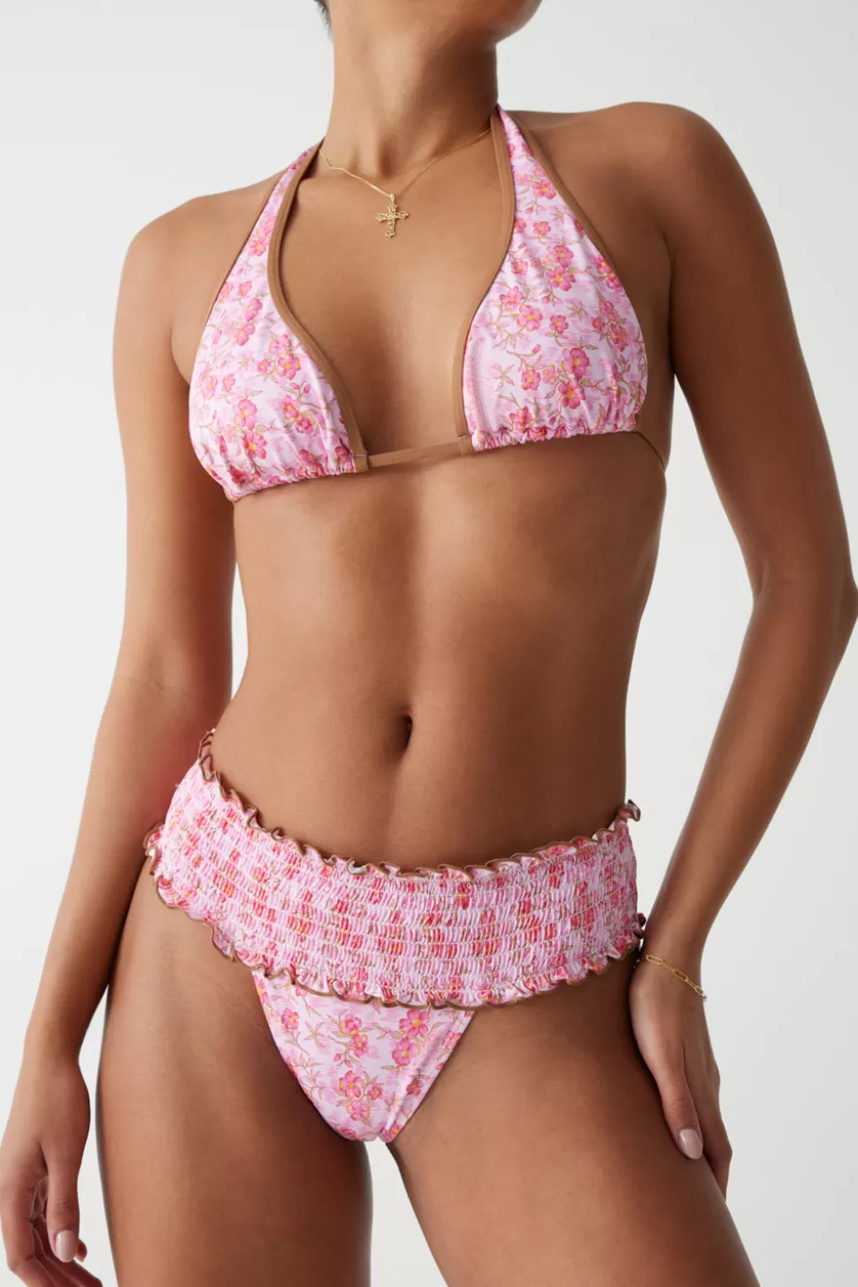 Frankies Bikinis Bottoms | Bikinis>Sofie Floral Micro Bikini Bottom Watercolor Hibiscus