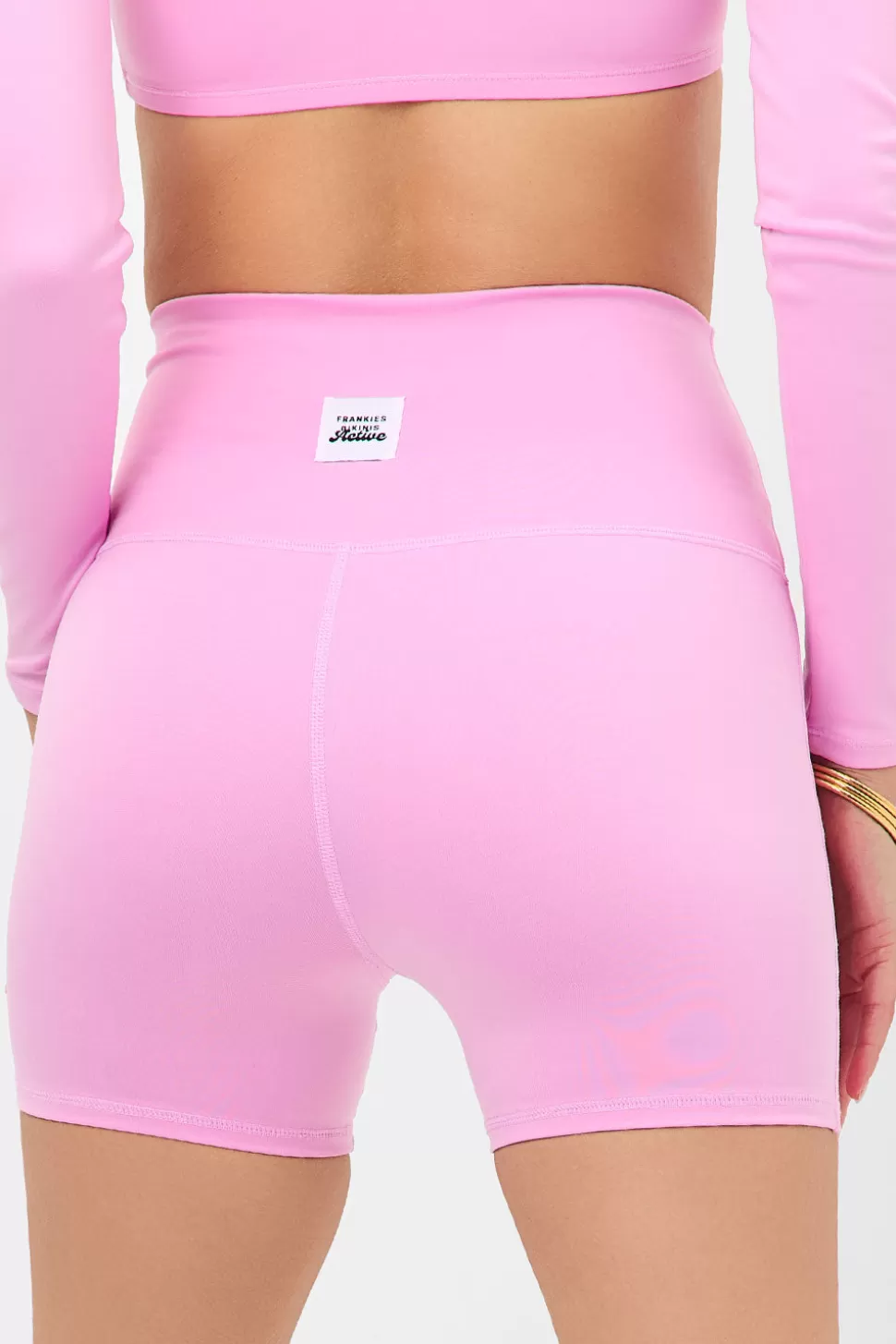 Frankies Bikinis Active>Speedy High Waist Biker Short Baby Pink