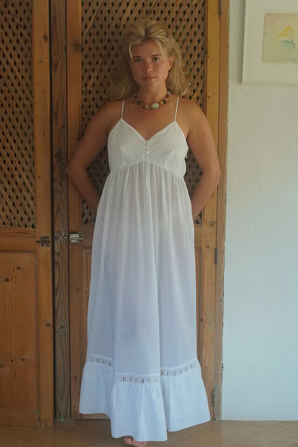 Frankies Bikinis Dresses>X DJERF AVENUE Airy Poplin Midi Dress White