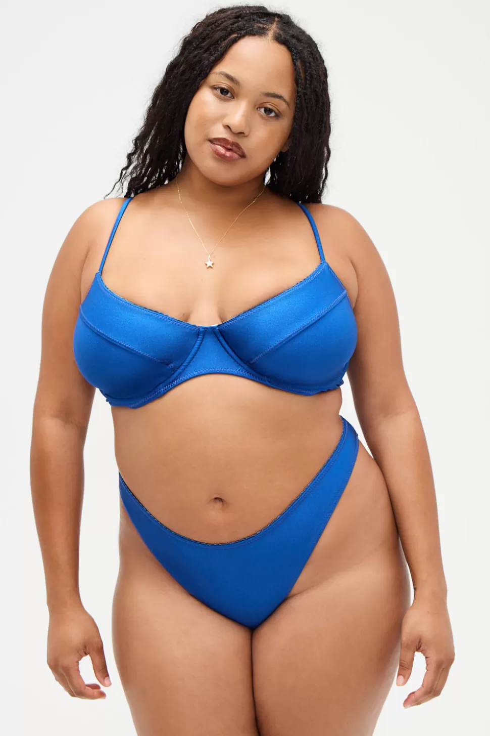 Frankies Bikinis Tops | Bikinis>X DJERF AVENUE Matilda Underwire Bikini Top Deep Blue